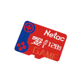 Netac - P500 128GB microSD Card for Nintendo Switch & Gaming Devices, U3 V30 A1, 4K UHD, Up to 120MB/s Read Speed