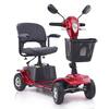 Front. VEVOR - Heavy-Duty 4 Wheel Mobility Scooter for Adults & Seniors - Folding Electric Powered Mobility Scooter, 12 Mile Long Range - Black;Red.