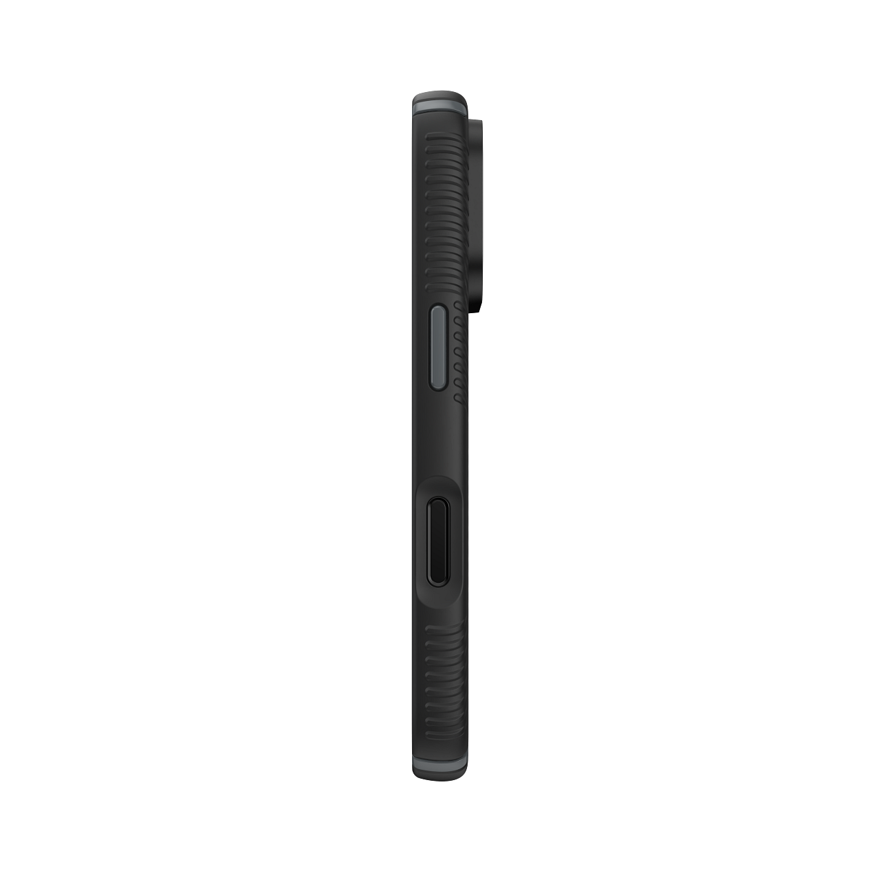 Left. Speck - Presidio2 Grip Case with MagSafe for Apple iPhone 18 Pro / iPhone 17 Pro - Black.
