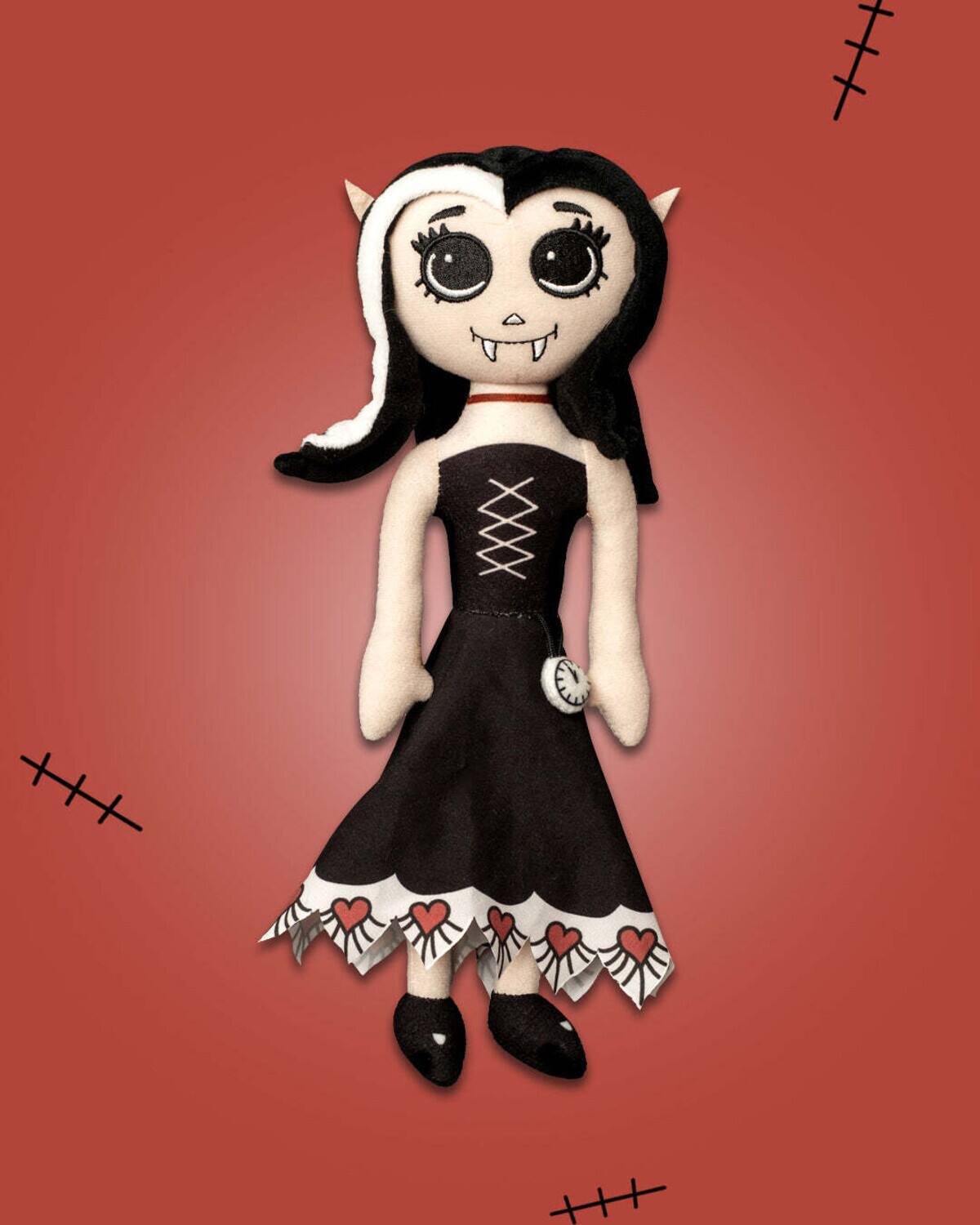 Alt View 3. PopMarket - My Charming Dead - Dracalina Plush - Featuring a Glow in the Dark Watch   - COLLECTIBLES - Multicolor.