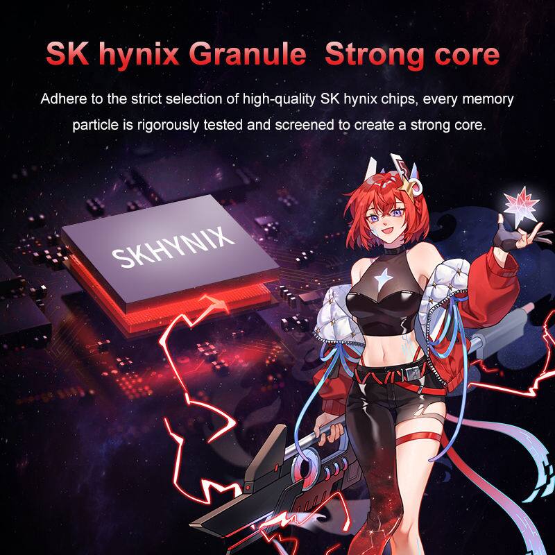 SK hynix Granule Strong core

Adhere to the strict selection of high-quality SK hynix chips, every memory particle is rigorously tested and screened to create a strong core.