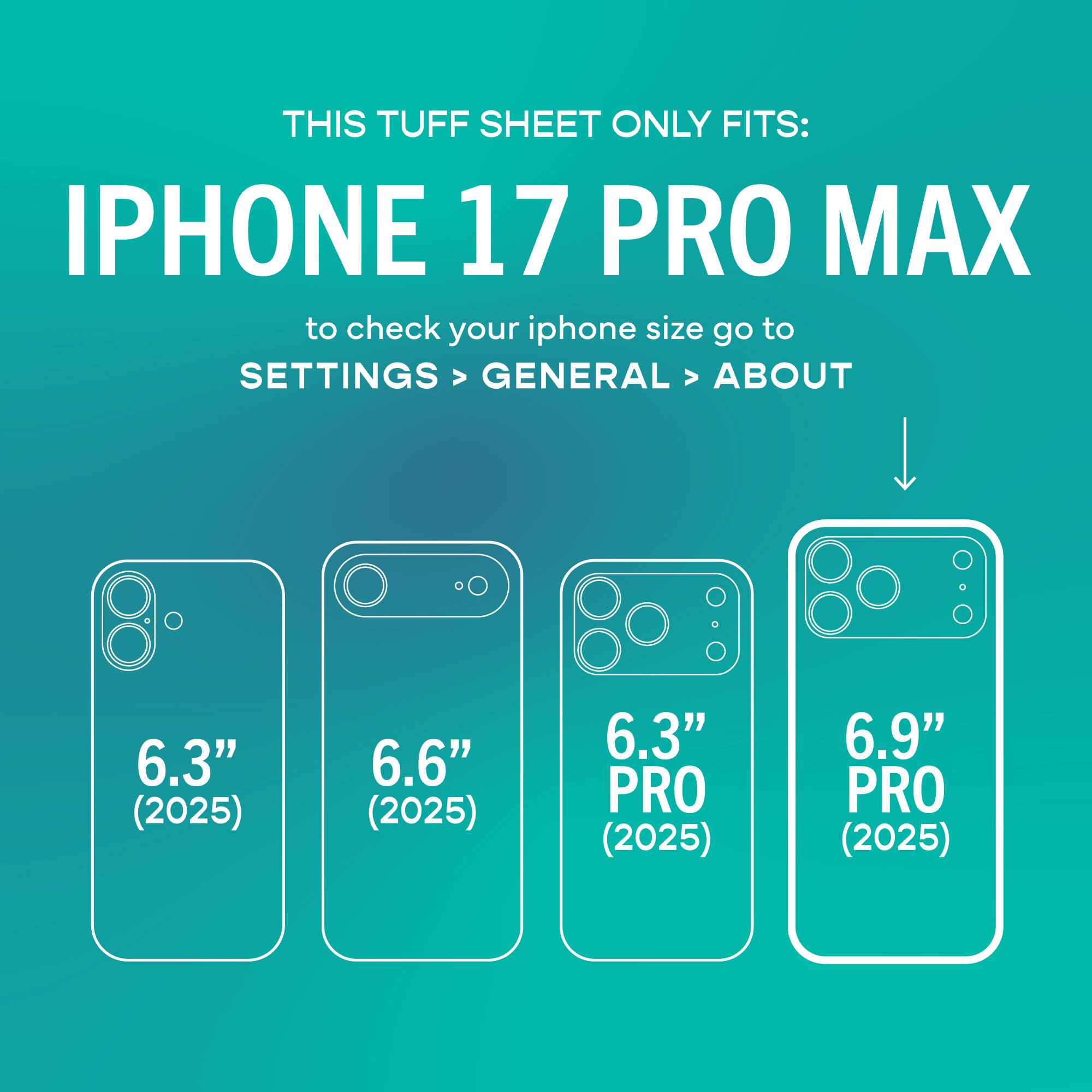 Smartish iPhone 17 Pro Max Screen Protector, Tuff Sheet, Glass 2 Pack ...