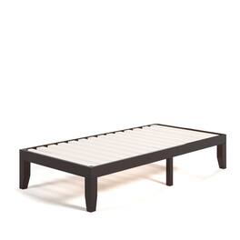 Gymax - 14'' Twin Size Wooden Platform Bed Frame w/ Strong Slat Support - Espresso