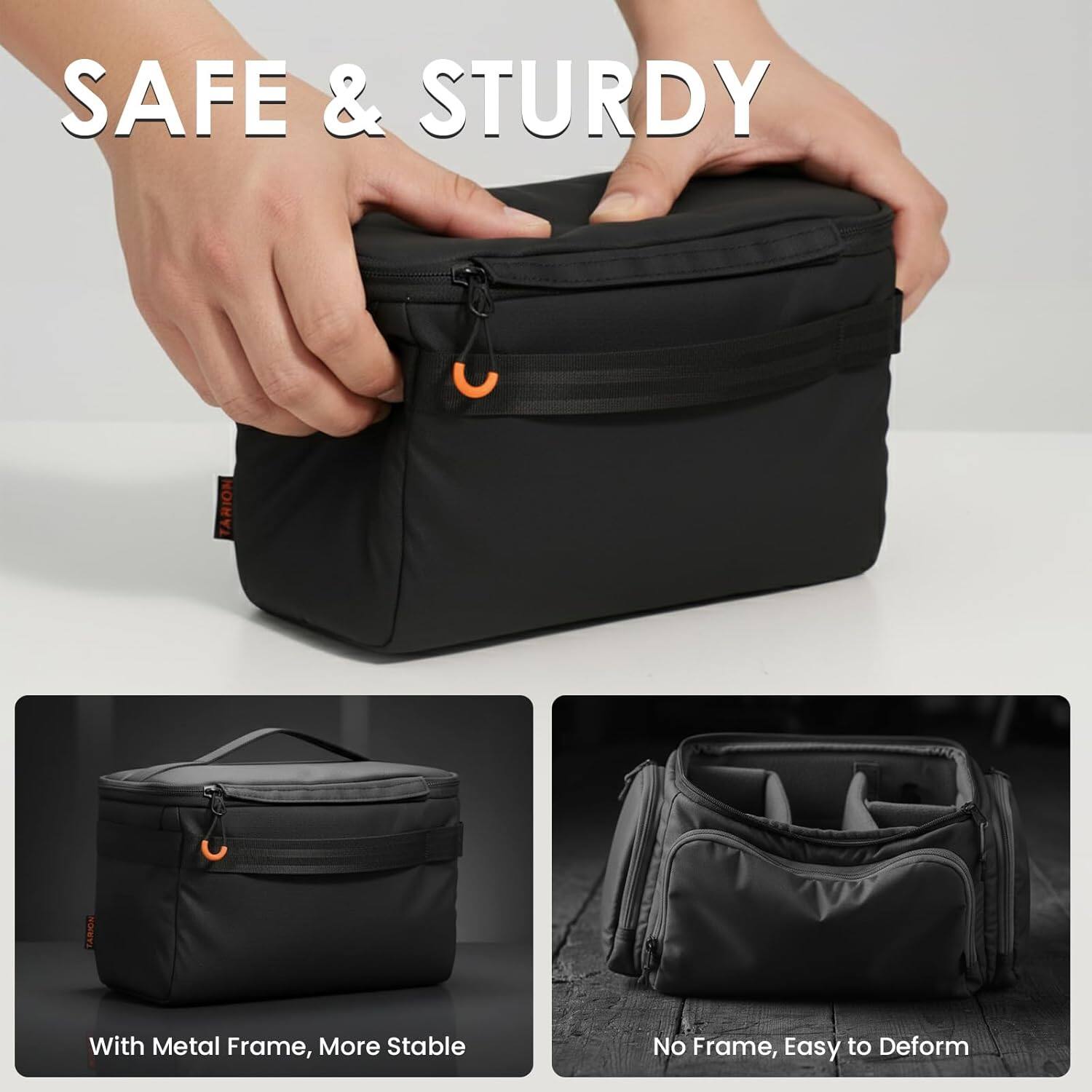 SAFE & STURDY

With Metal Frame, More Stable

No Frame, Easy to Deform