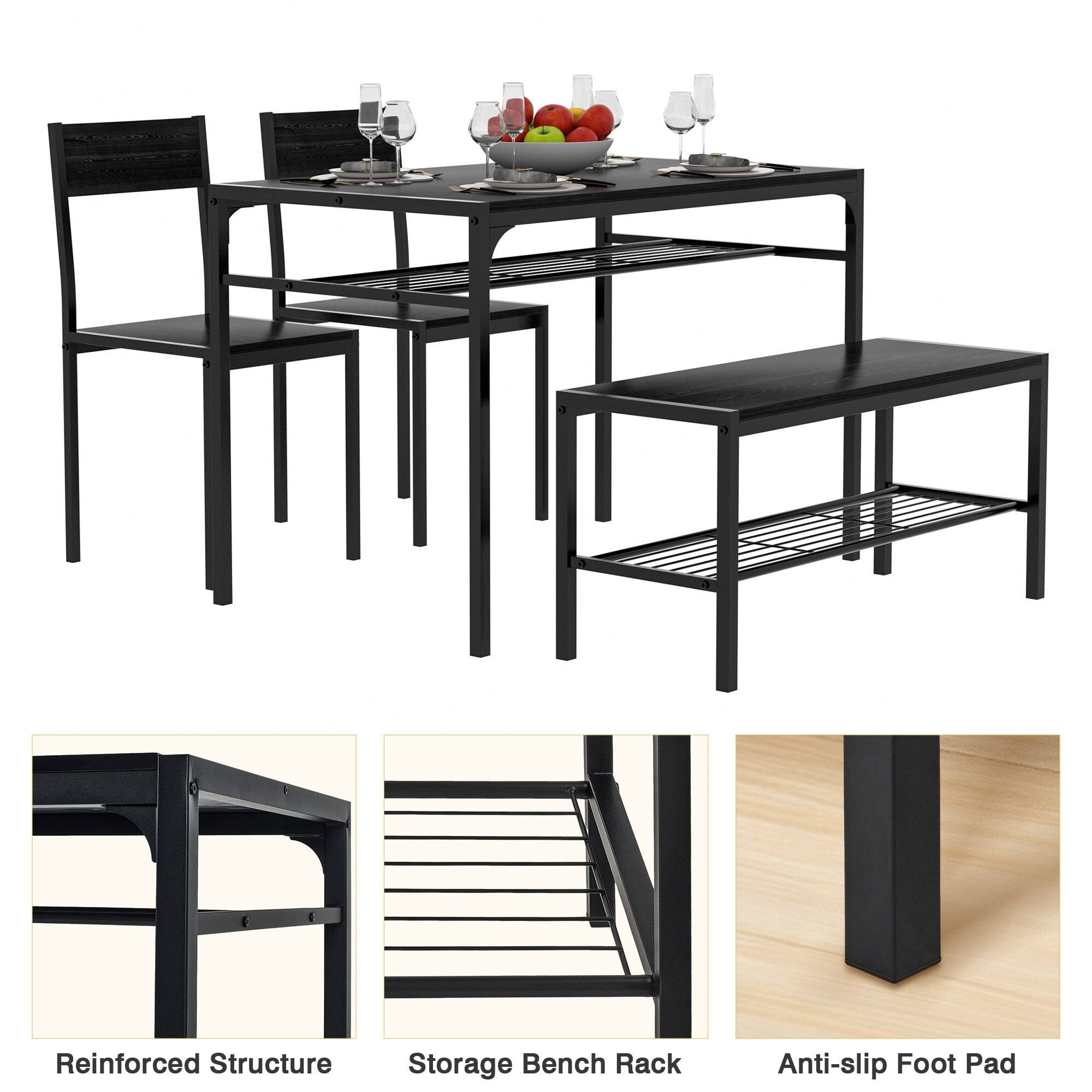 Reinforced Structure  
Storage Bench Rack  
Anti-slip Foot Pad