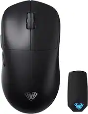 Front. AULA - AULA SC800 Wireless Gaming Mouse, Ultra-Light 37g, High-Precision Control, Instant Response, Programmable Buttons - Black.
