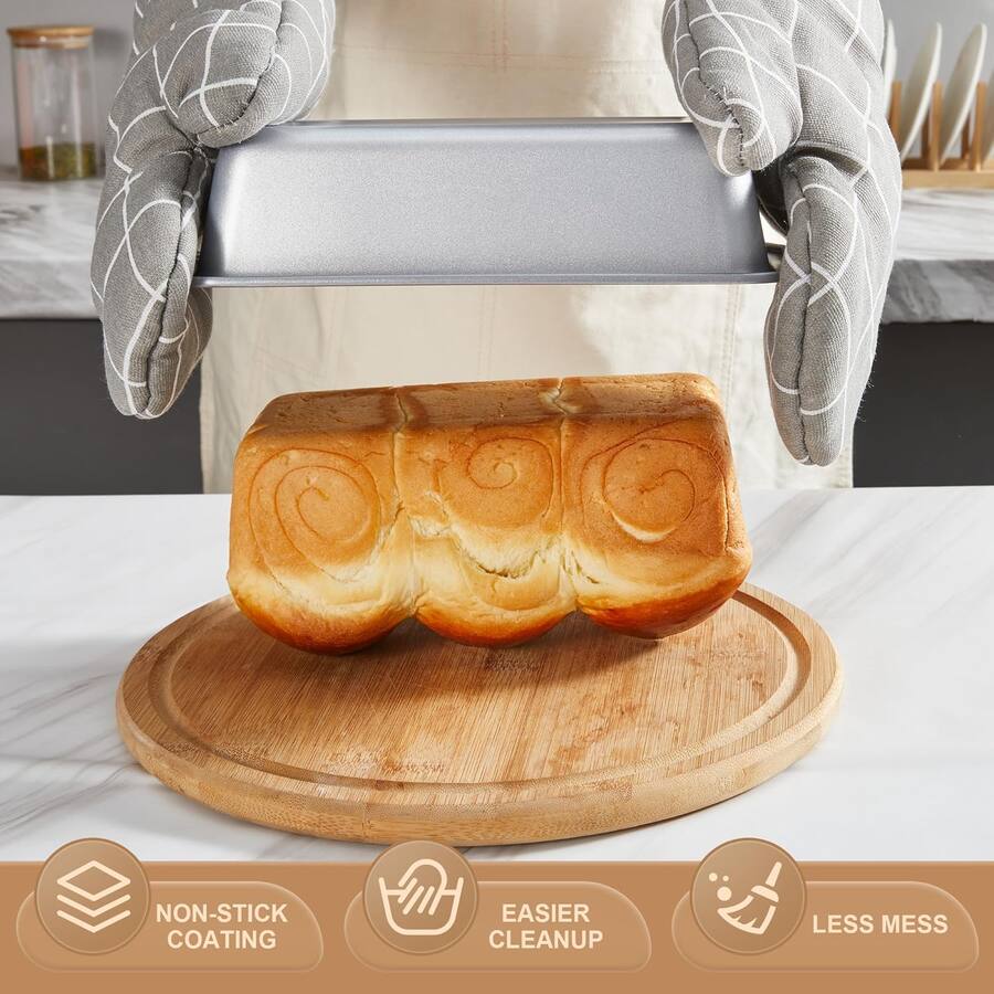 HONGBAKE 10 Pieces Bakeware Sets Including Rack, Cookie Sheet, Cake ...