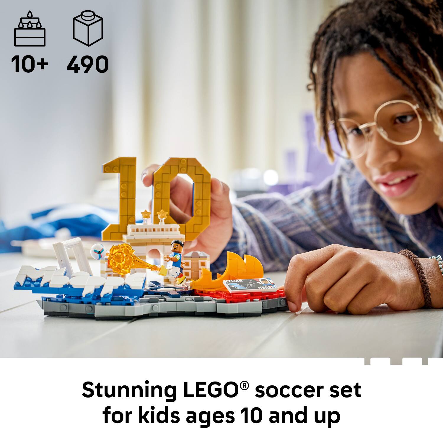 10+ 490  
Stunning LEGO® soccer set for kids ages 10 and up