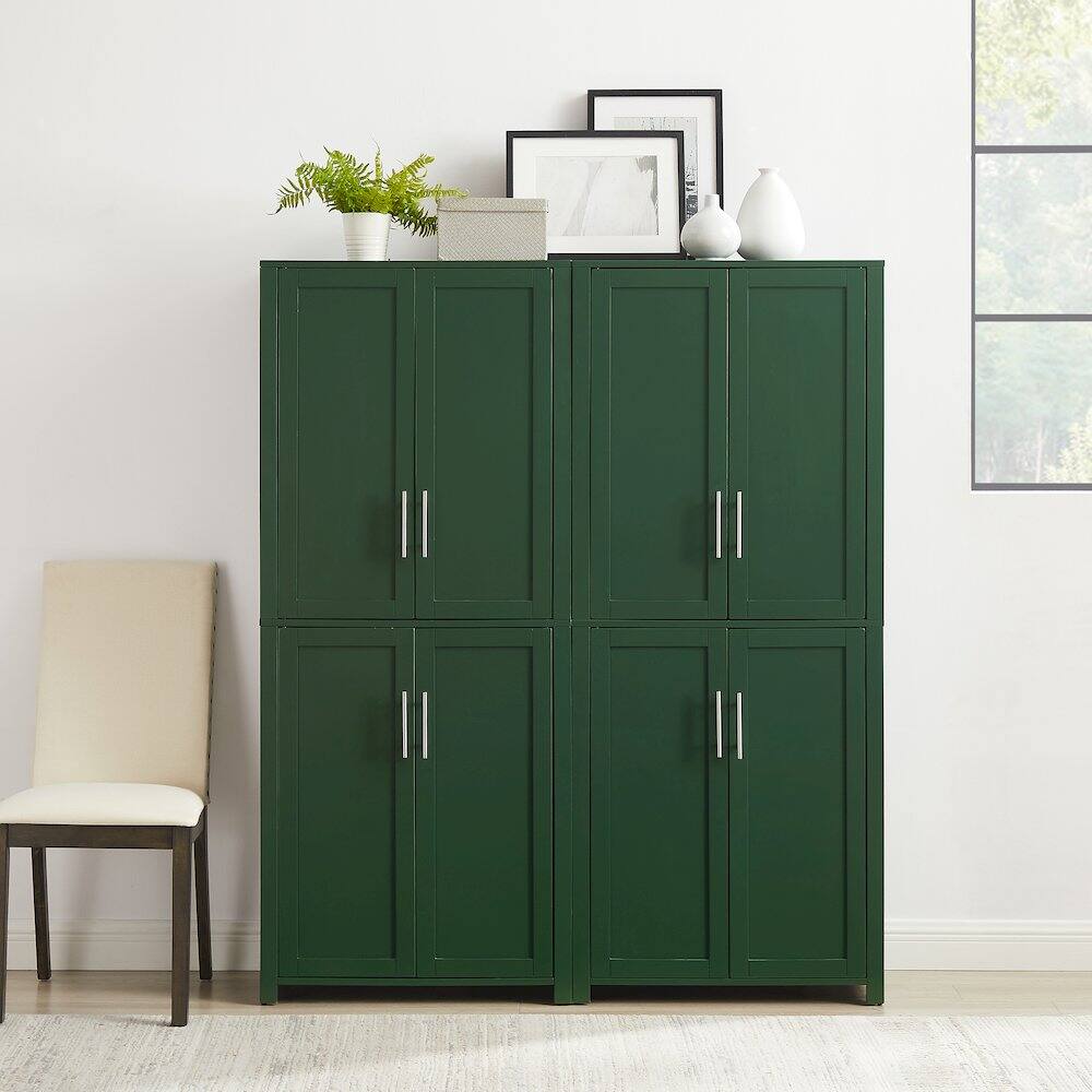 Alt View 8. Crosley Furniture - Savannah 2-Piece Kitchen Storage Pantry Set - 2 Pantries - Hunter Green.