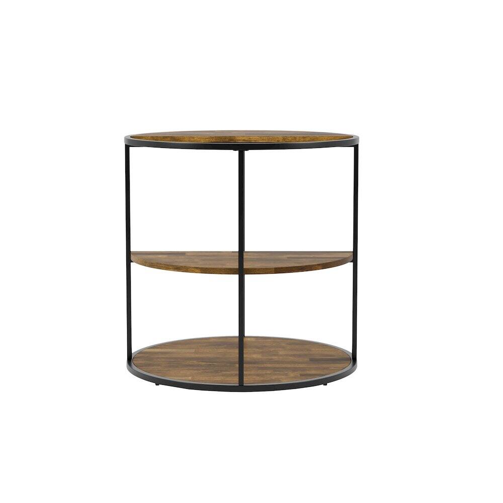 Left. Furniture of America - Marquesa Contemporary Wood Round End Table - Black.