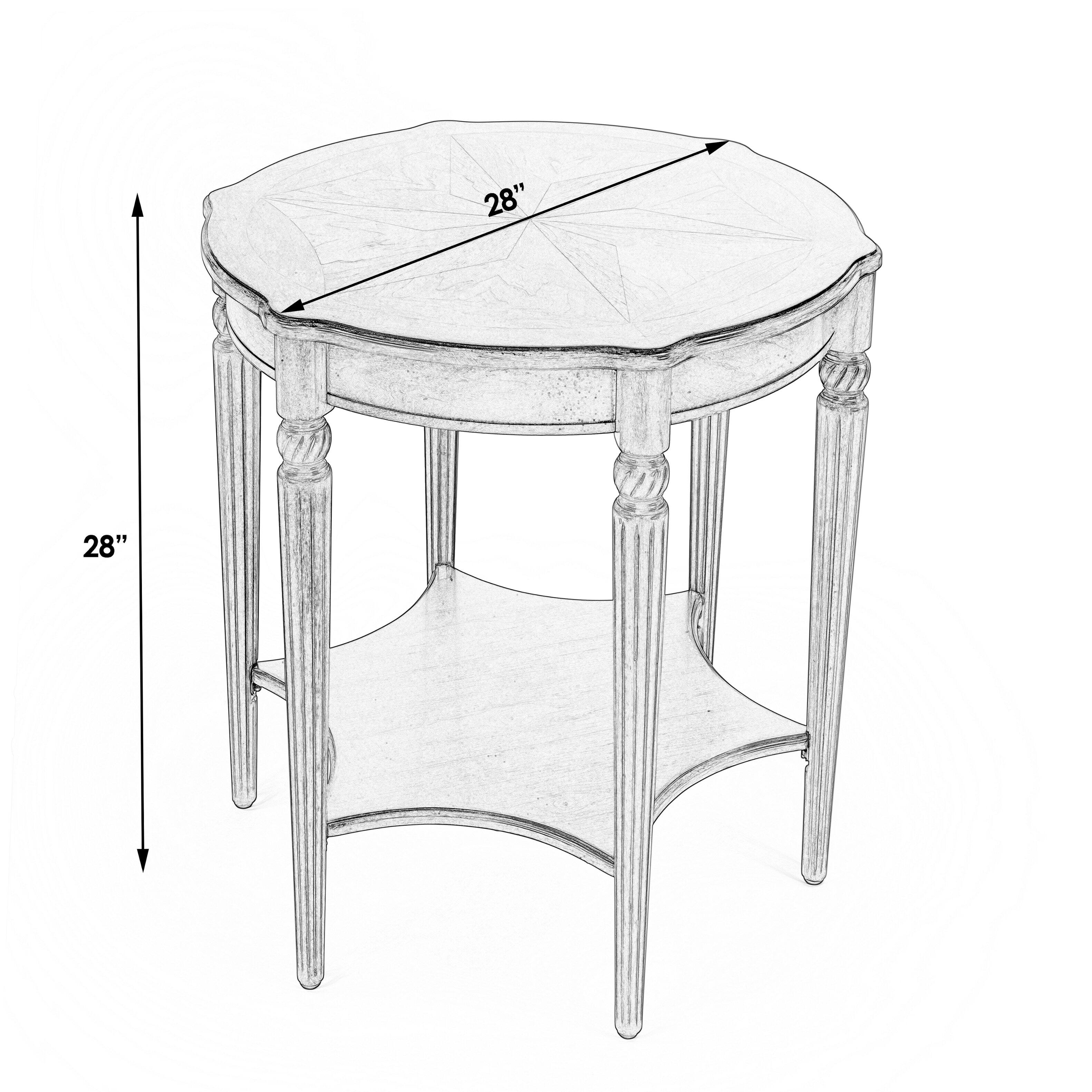 Butler Specialty Bainbridge 28 in. W Round Wood Side Table with Lower ...