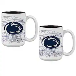 Indigo Falls - Penn State Nittany Lions 15oz. Campus Line Art Coffee Mug Two-Pack - Multicolor