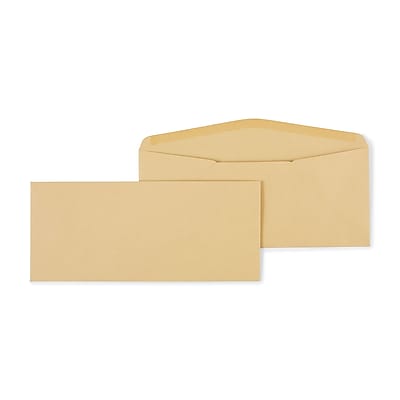 Front. Staples - Gummed #11 Business Envelopes, 4 1/2" x 10 3/8", 500/Box - Brown.