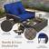 Premium Mix Brown PE Rattan Folding Side Storage Panels Sturdy & Cozy Daybed Set Heavy-Duty Metal Frame Reinforced Supporting Bracket