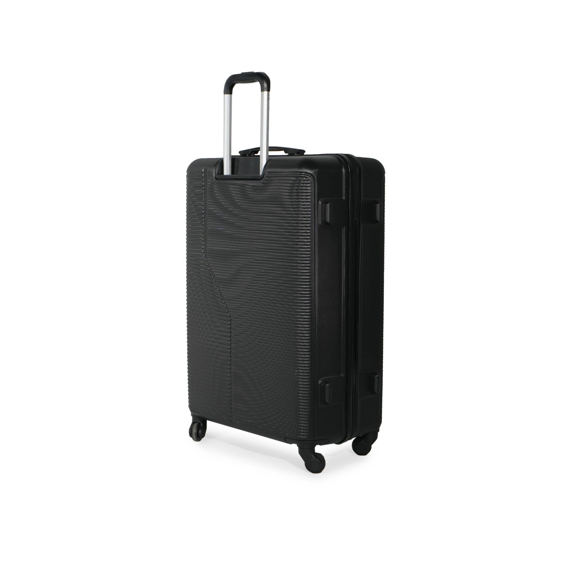 Alt View 7. BreeBe - 7-Piece Luggage Set ABS Lightweight & Durable Suitcase with Spinner Wheels, TSA Lock, (20/24/28), Black - Black.