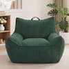 Front. Vipbear - Bean Bag Chair for Adults, Accent Chair with Armrests, Ergonomic Sofa Chair with Pocket & Handle - Green.