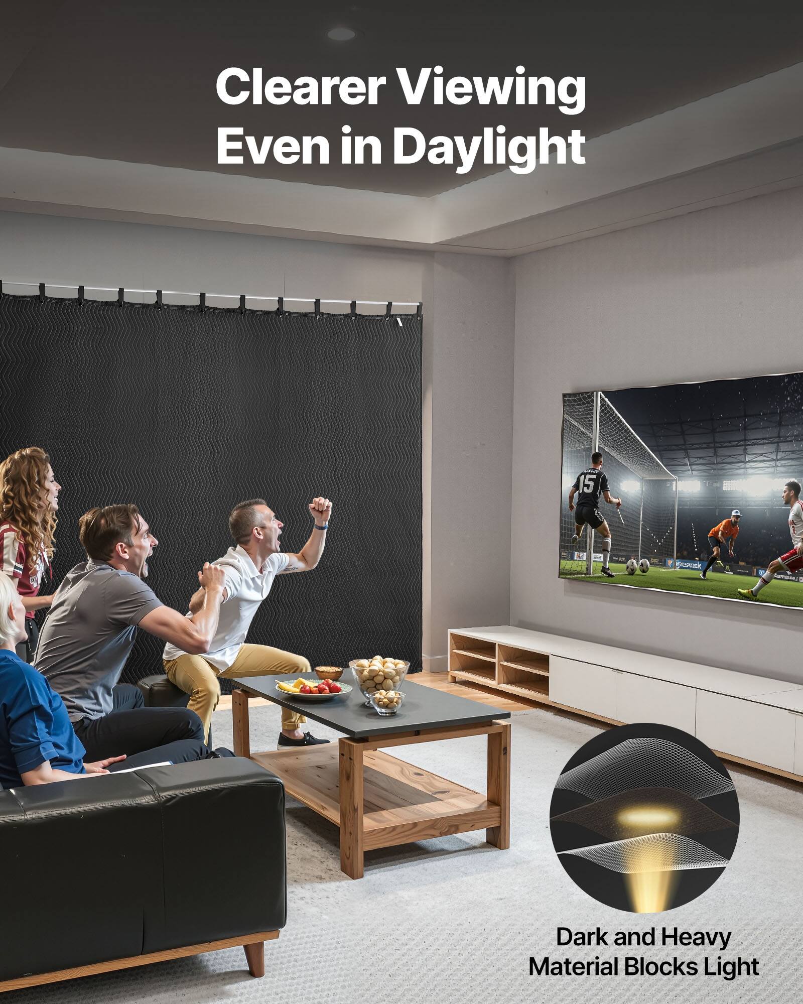 Clearer Viewing Even in Daylight

Dark and Heavy Material Blocks Light