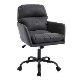 GOODSILO - Ergonomic Executive Office Chair with Adjustable Height and PU Leather Upholstery - Black