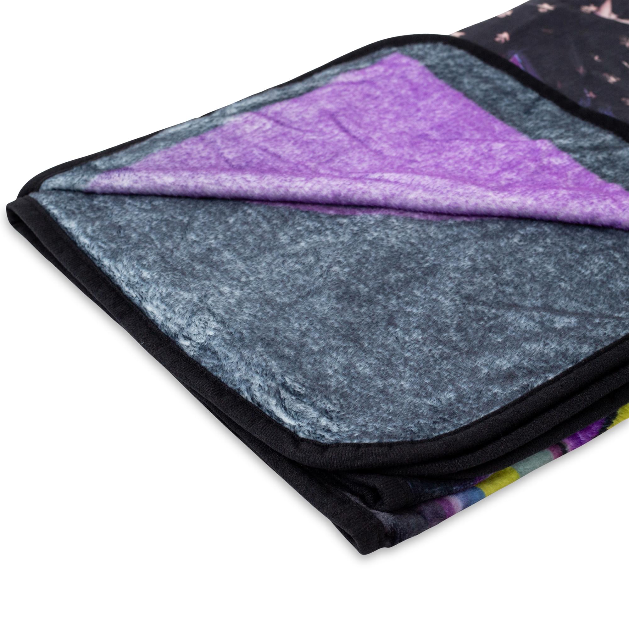 Alt View 10. Silver Buffalo - Addams Family Wednesday Signature Pose Raschel Throw Blanket | 45 x 60 Inches - Purple.