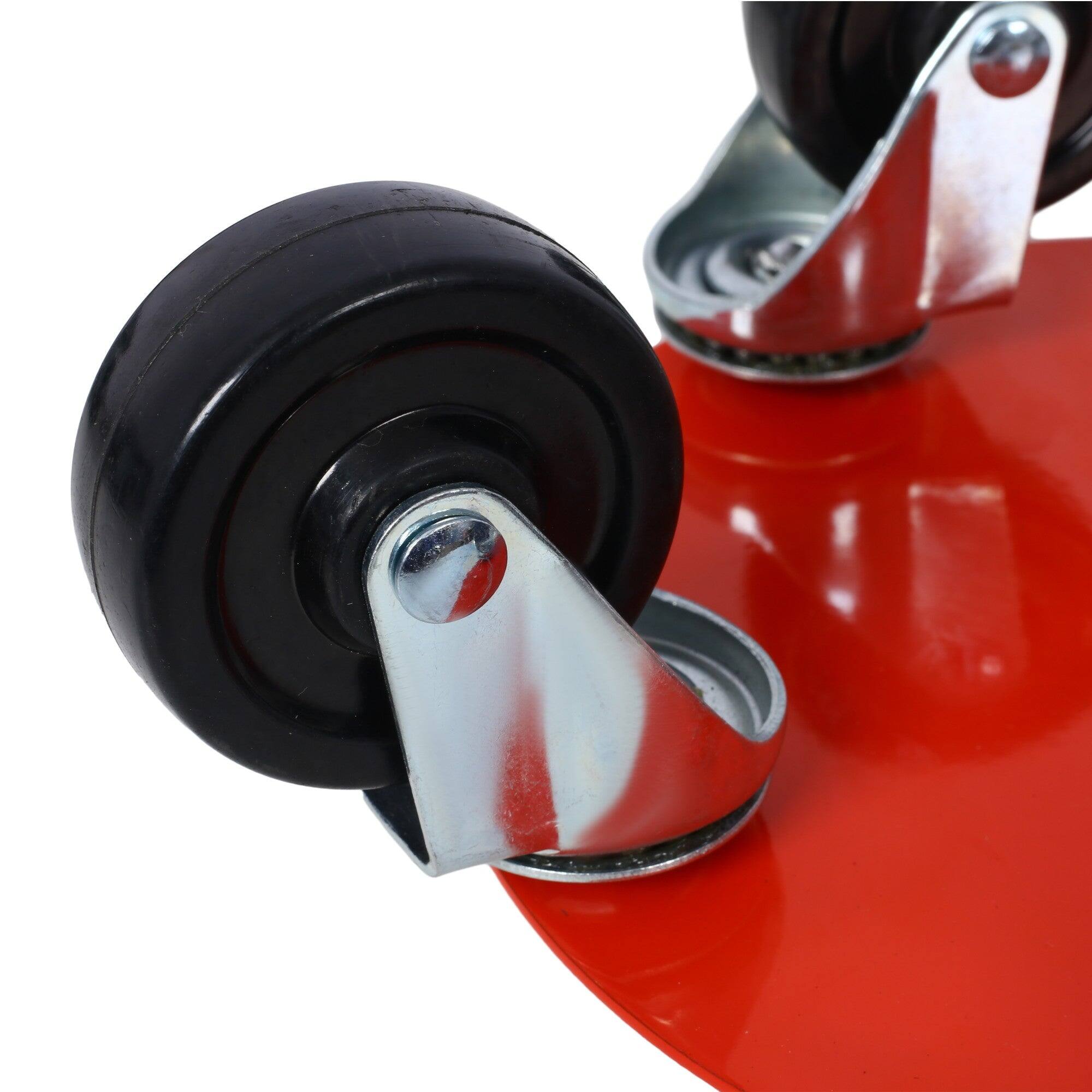 Alt View 3. Boyel Living - 3Pack 1500lb Capacity Steel Wheel Dolly Red V Track 2.5 Inch Swivel Wheels Rubber Pads Straps - Red.