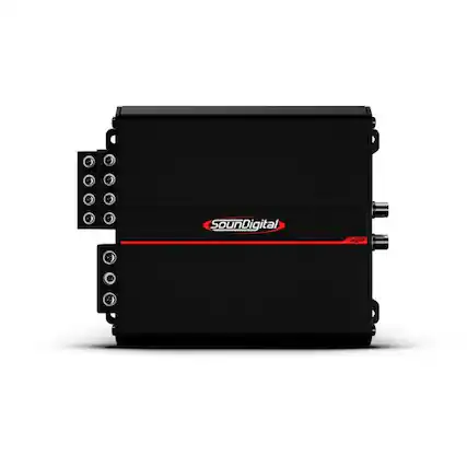 Front. SounDigital - Soundigital 1200.4 EVOPS 4 OHM 1200 Watt RMS 4 Channel Amplifier - Black.