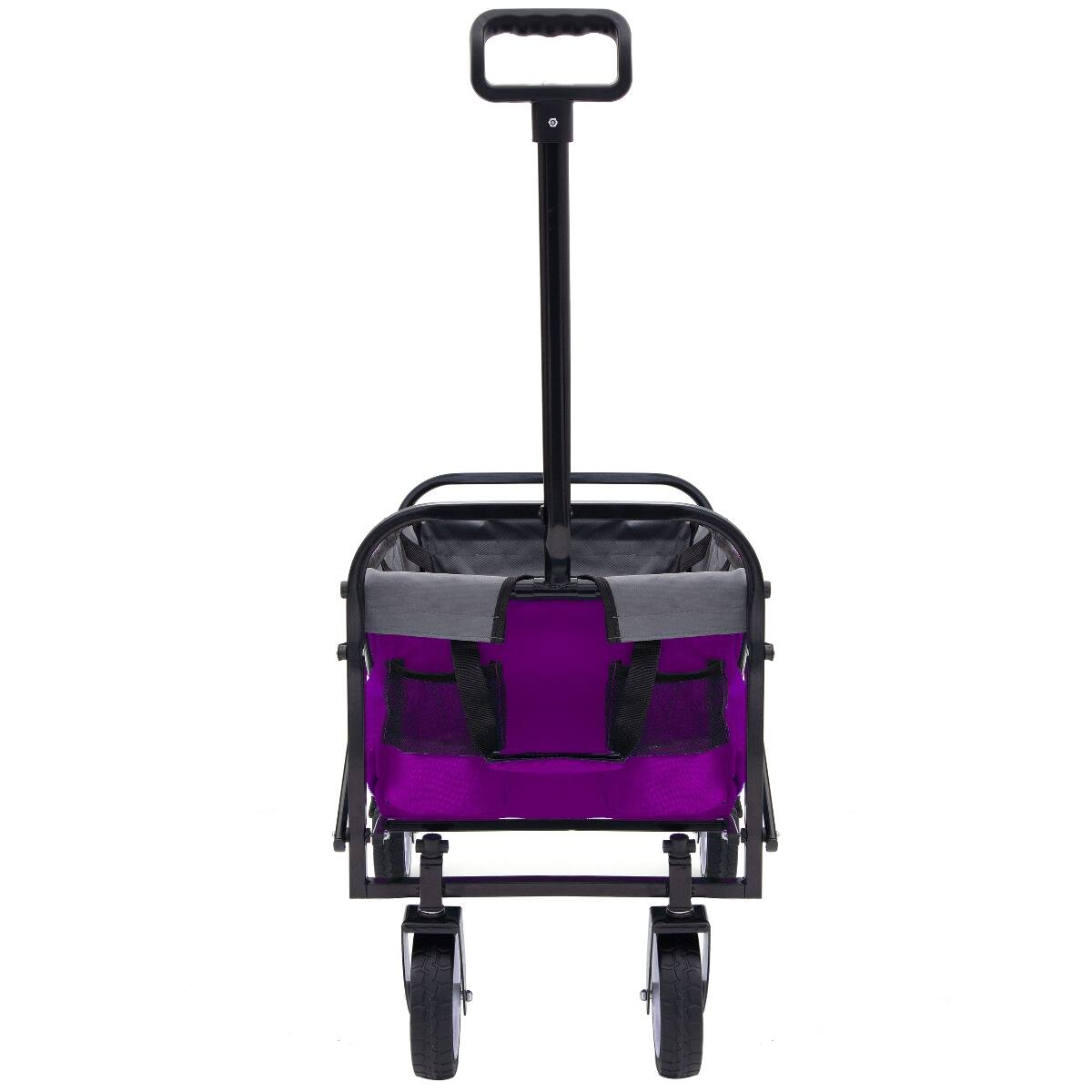 Alt View 8. Loheer - Loheer Collapsible Wagon with Strapping System, 225 lb Capacity Utility Cart, Purple.