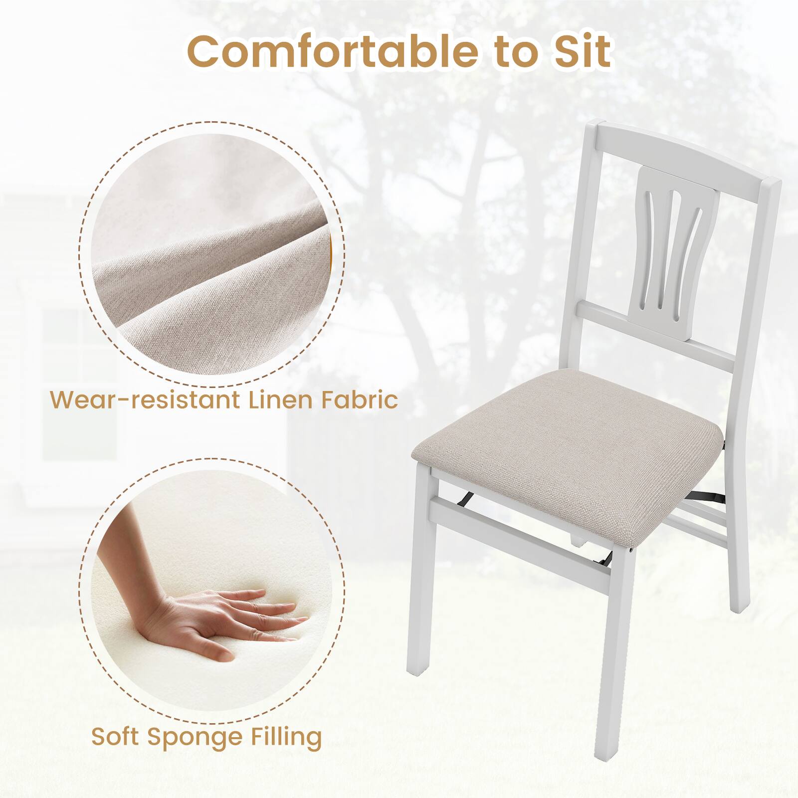 Comfortable to Sit

- Wear-resistant Linen Fabric
- Soft Sponge Filling