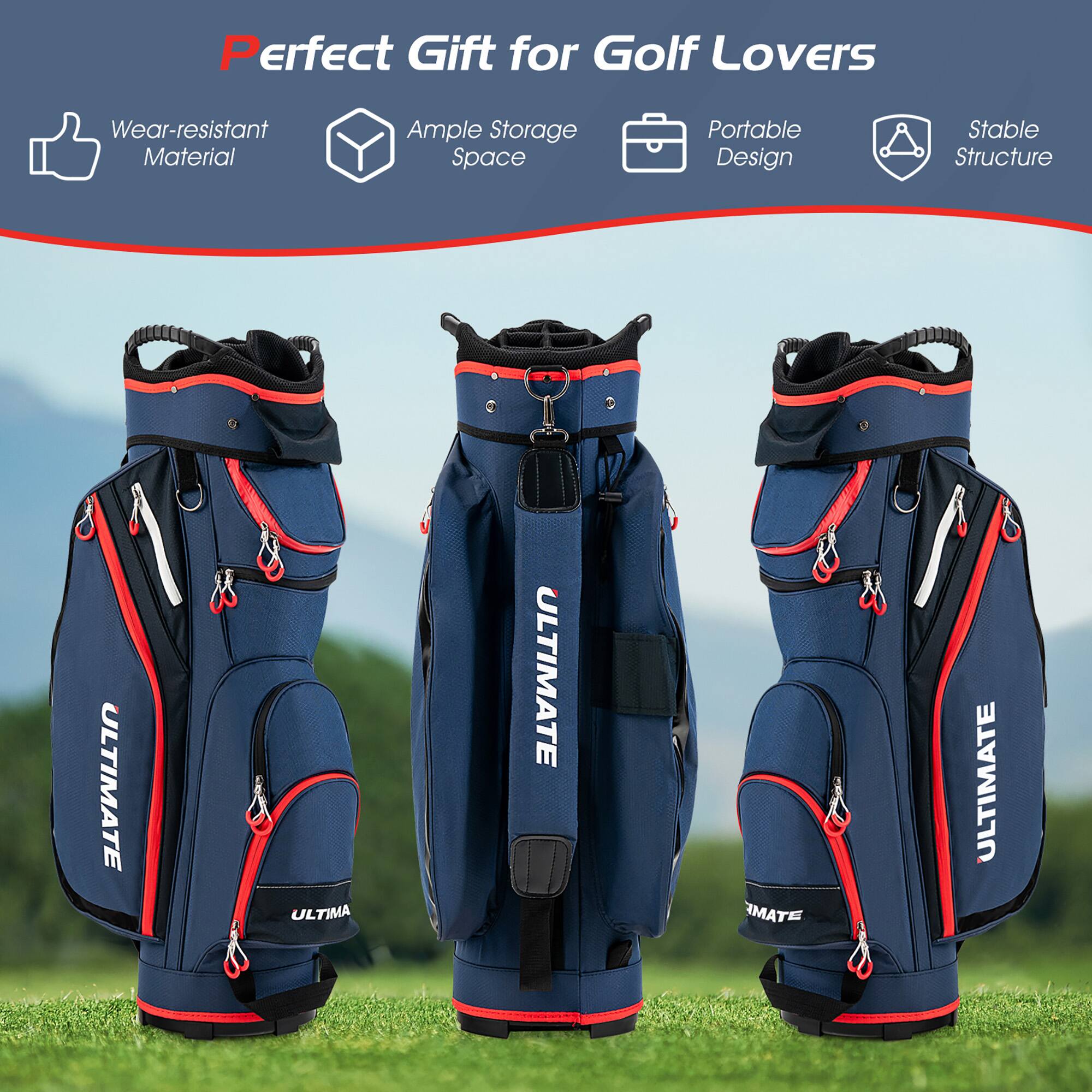 Perfect Gift for Golf Lovers

- Wear-resistant Material
- Ample Storage Space
- Portable Design
- Stable Structure

ULTIMATE