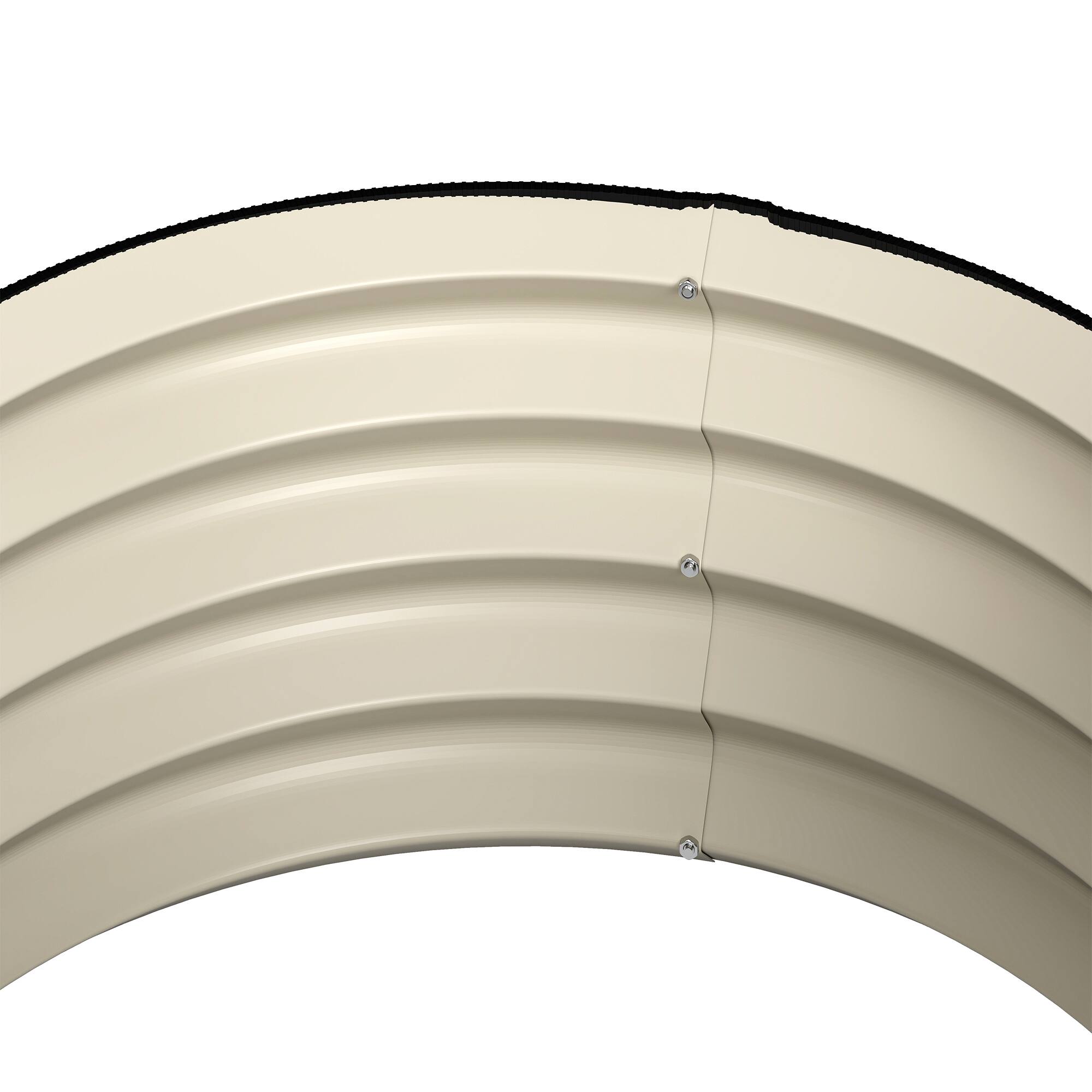 Alt View 7. Outsunny - Set of 2 Raised Garden Bed, Metal Planter Box with Safety Edging - Cream White.