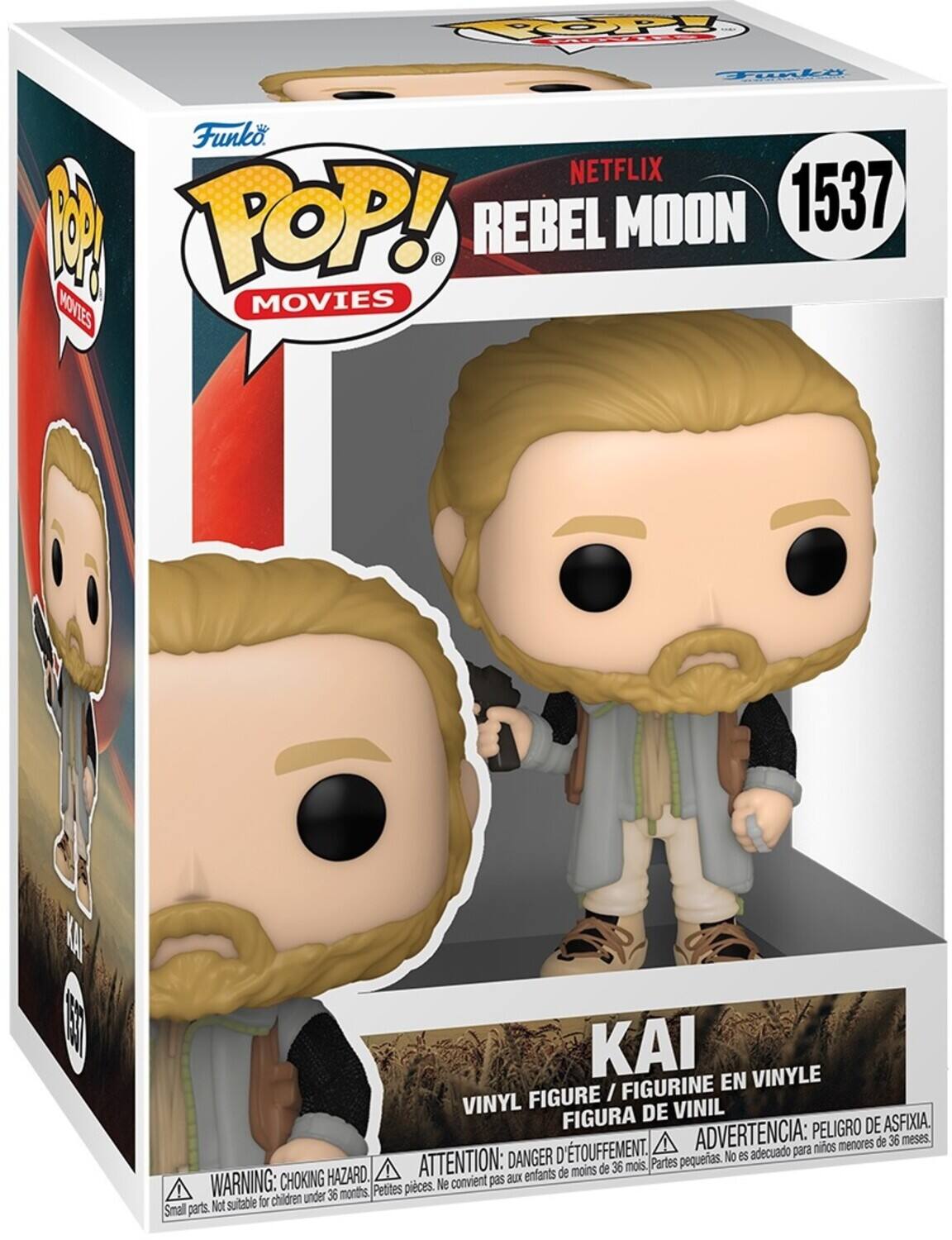 Funko, Netflix, POP! Movies, Rebel Moon, 1537, Kai, Vinyl Figure, Vinyl, Figurine, Peligro de asfixia, Danger d'étouffement, Advertencia, peligro de asfixia, Attention, choking hazard, Petites pieces, No es adecuado para, Partes pequeñas, Not suitable for, Small parts, children under 36 months, moins de 36 mois, enfants de moins de 36 mois, Partes pequeñas, No es adecuado para, Petites pieces, Choking hazard, Warning