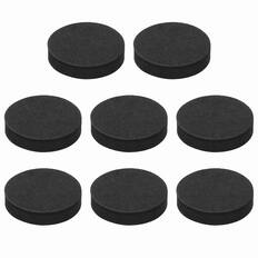 Front. Unique Bargains - Single Sided Speaker Isolation Pads 35x8mm Round EVA Acoustic Foam Anti-Vibration Feet for Speaker Subwoofer, 8pcs - Black.