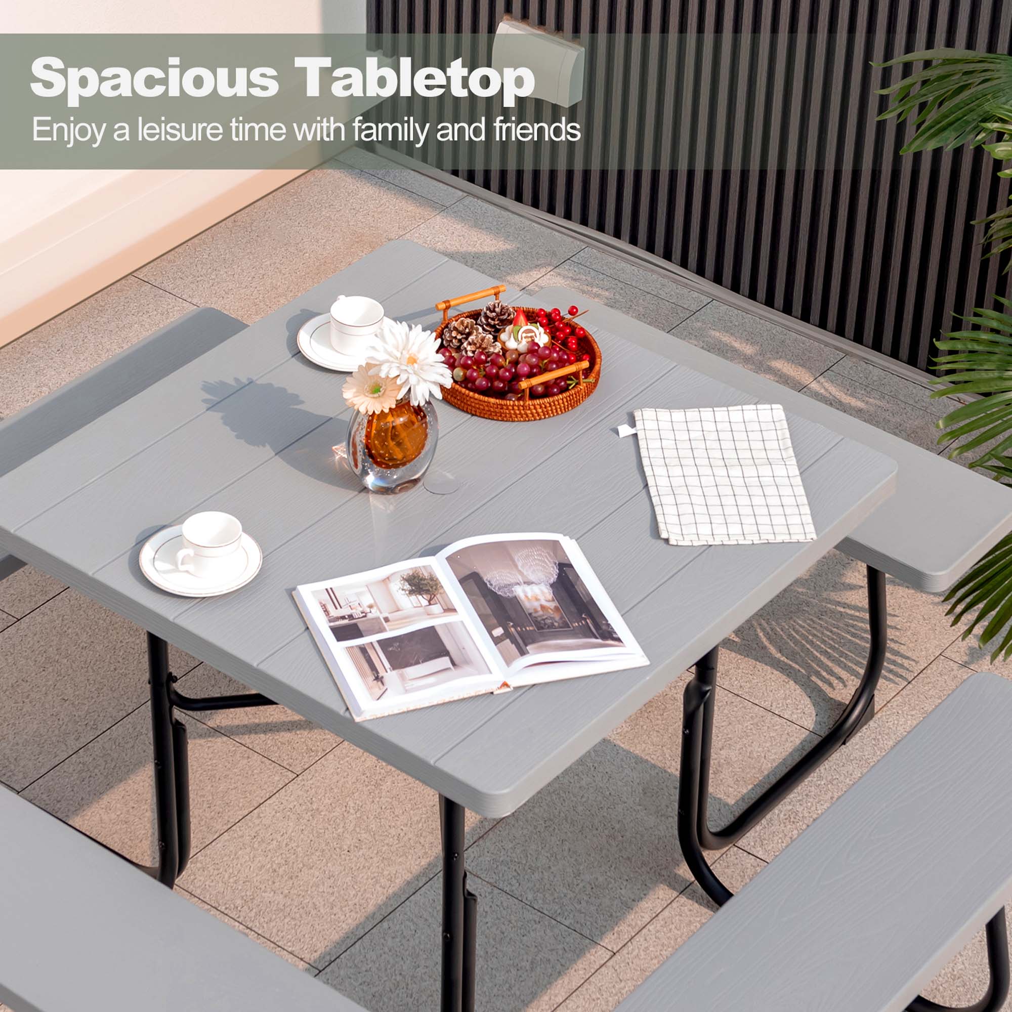 Spacious Tabletop
Enjoy a leisure time with family and friends