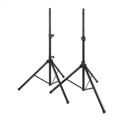 Front. On Stage Stands - On-Stage All-Aluminum Speaker Stand Pack - Black.