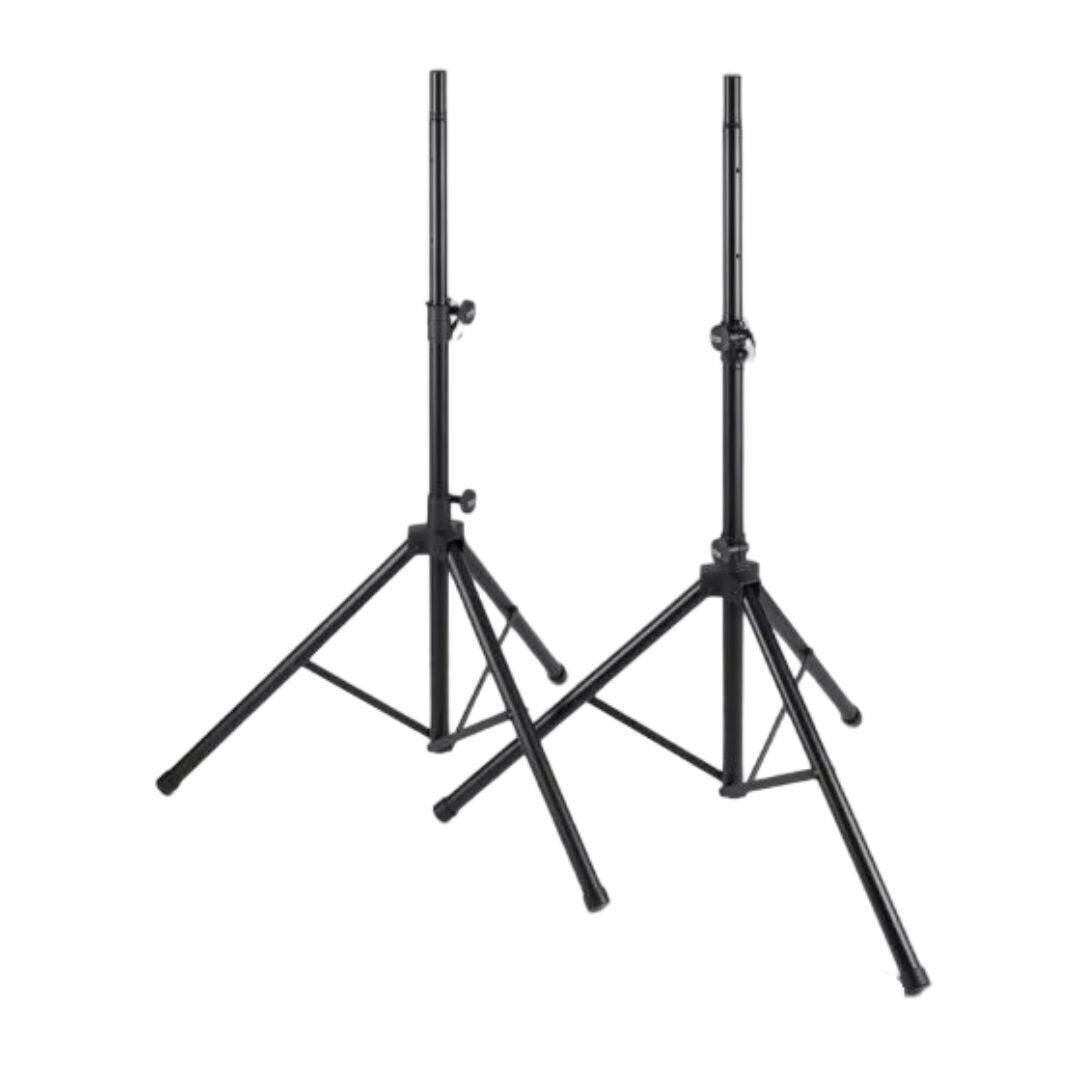 Front. On Stage Stands - On-Stage All-Aluminum Speaker Stand Pack - Black.