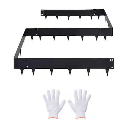 Front. VEVOR - Galvanized Steel Landscape Edging, 6-Pack 40 x 8.15 Inch Metal Edging for Landscaping with Gloves, Easy-to-Install - Black.