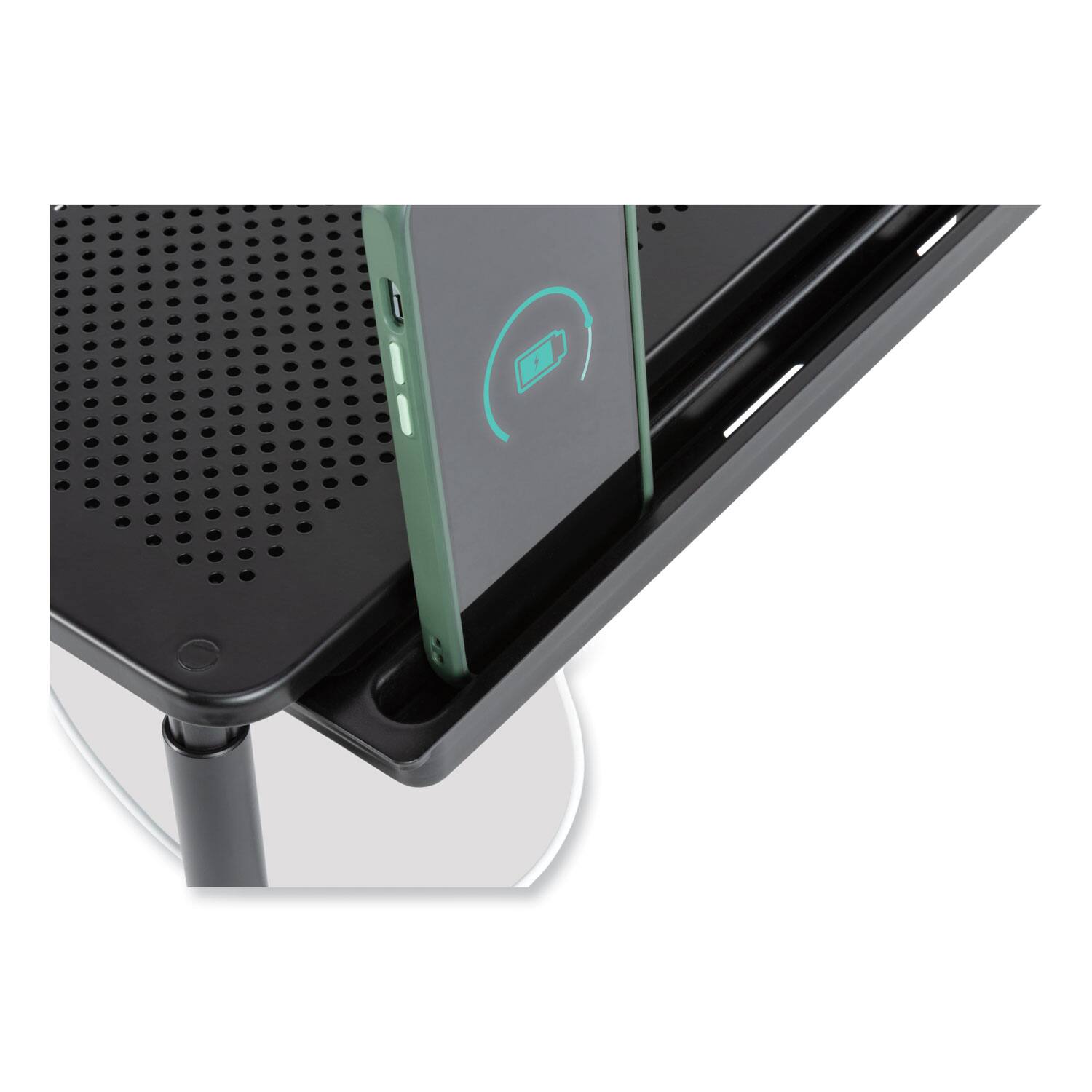 Alt View 5. Allsop - Allsop 32545 14.5 in. x 9.25 in. x 4.13 in. to 5.75 in. Supports 30 lbs. Metal Art Tri Level Stand for 27 in. Monitors - Black.