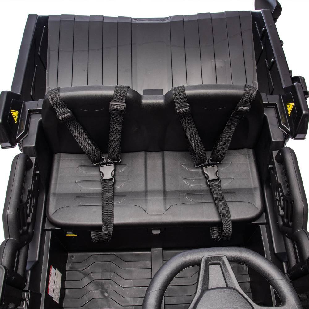 Alt View 1. BreeBe - 24V 2-Seater Kids Electric ride on Car w/ Remote, 400W Motor, Lights, USB, MP3, Bluetooth, Music, Age 3+ - Black.