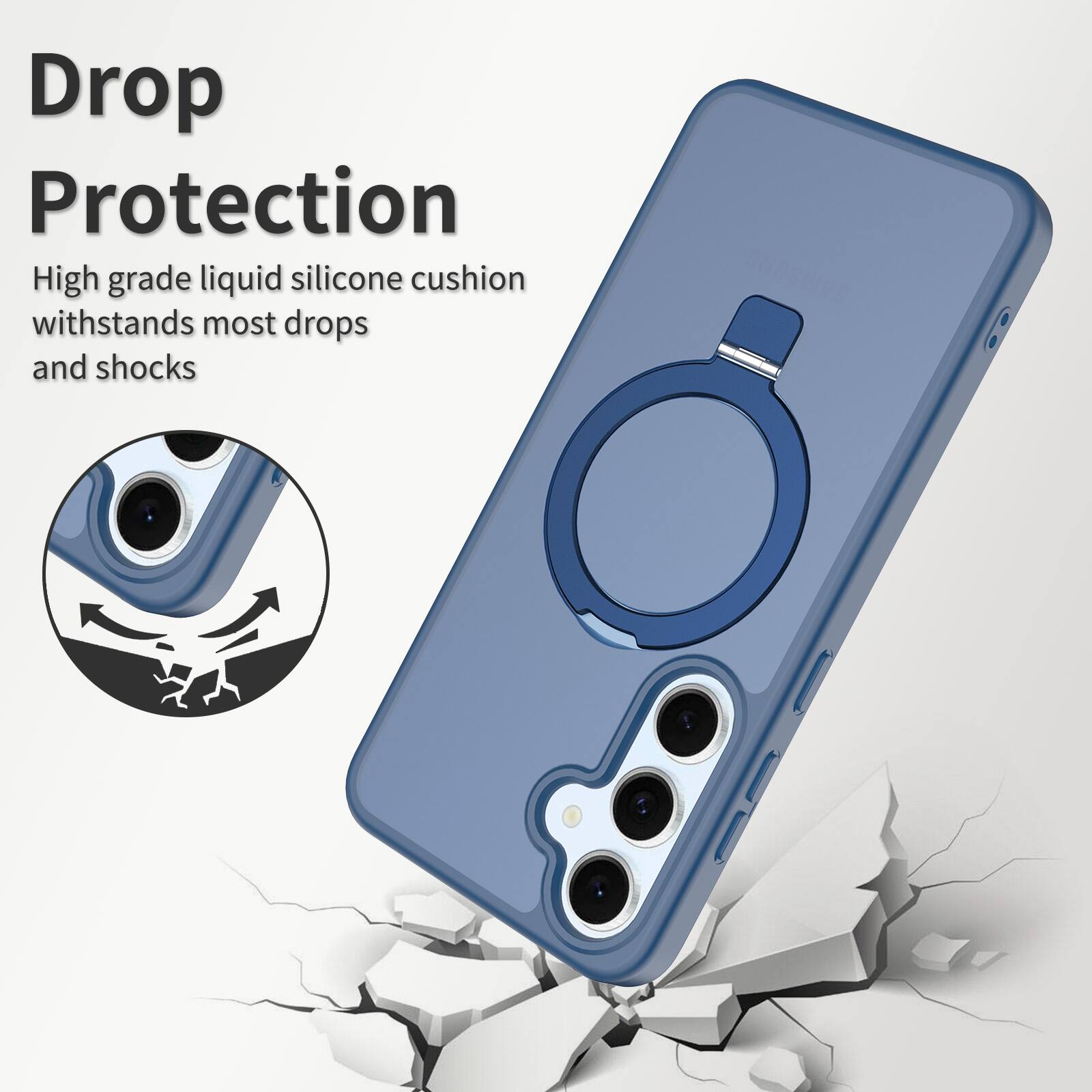 Drop Protection

High grade liquid silicone cushion withstands most drops and shocks