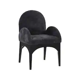 Meridian Furniture - Waldorf Chenille Fabric Dining Chair - Black