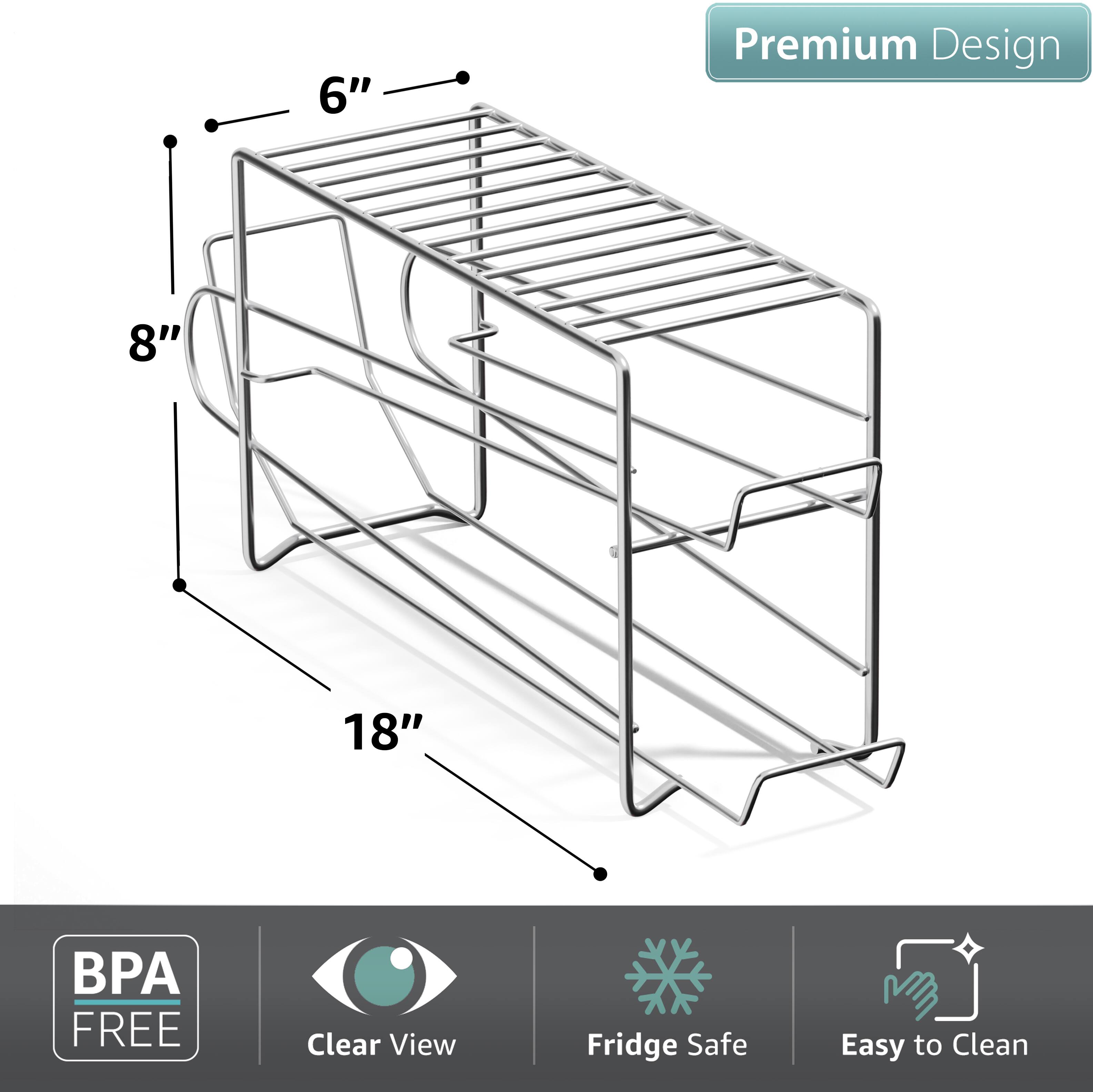 Premium Design  
6" x 8" x 18"  
BPA Free  
Clear View  
Fridge Safe  
Easy to Clean