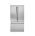 Monogram - 23.1 Cu. Ft. French Door Counter-Depth Smart Refrigerator with Showcase LED Lighting - Stainless Steel
