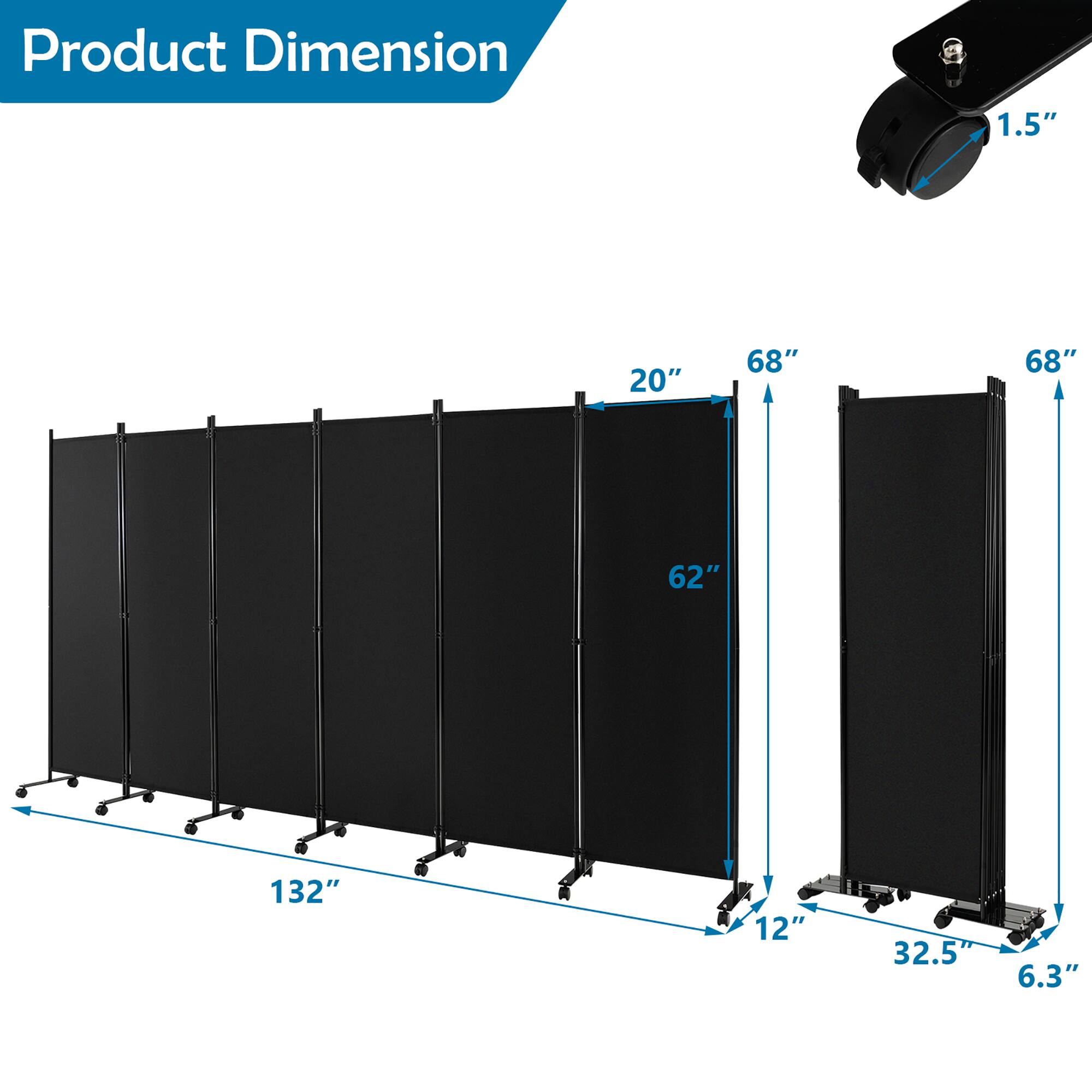 Product Dimension
1.5"
20"
68"
68"
62"
132"
12"
32.5"
6.3"