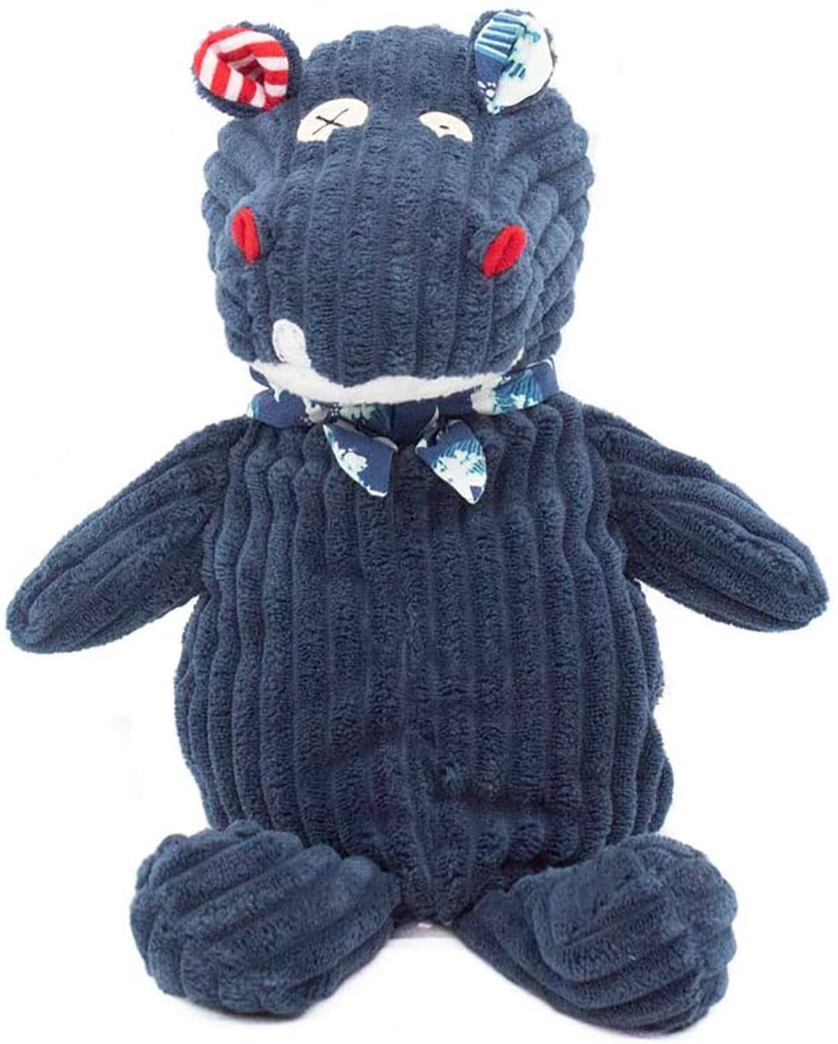 Alt View 1. TriAction Toys - Les Deglingos Big Simply Plush Animal In Tube | Hippos the Hippo - Blue.