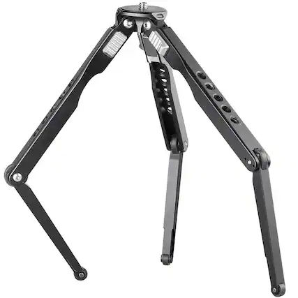 Front. Leofoto - Leofoto MT-03 2-Section Aluminum Spider Tabletop Mini Tripod.