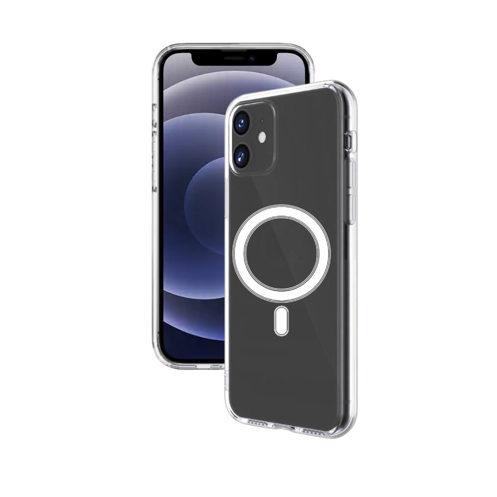 Alt View 4. Qixxronics - Magnetic Case for iPhone 13 Pro Max Cellphone Magnetic Cover Shockproof Slim Phone Case - Clear.