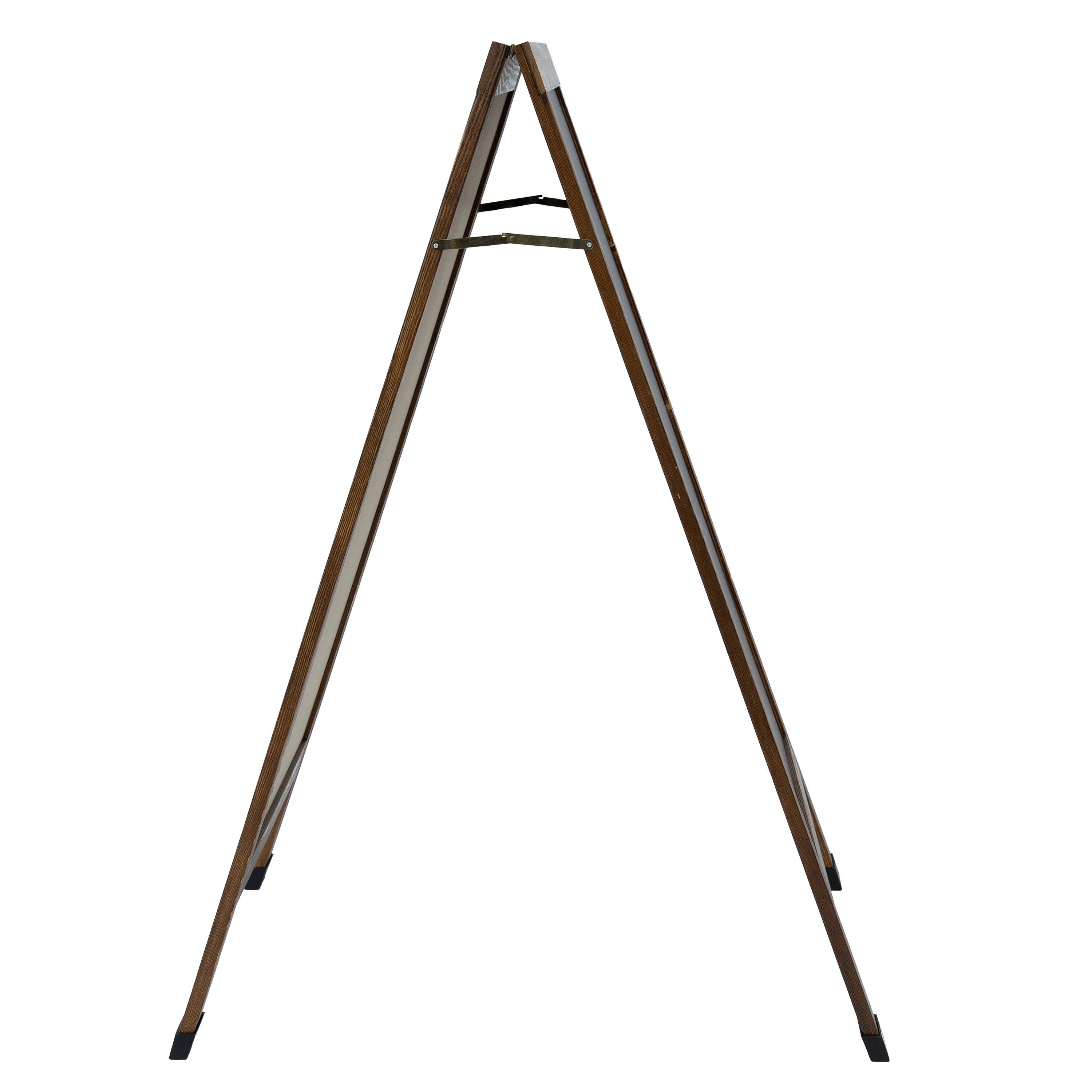 Alt View 5. Sunnydaze - A-Frame Double Magnetic Chalkboard - Rustic Brown.