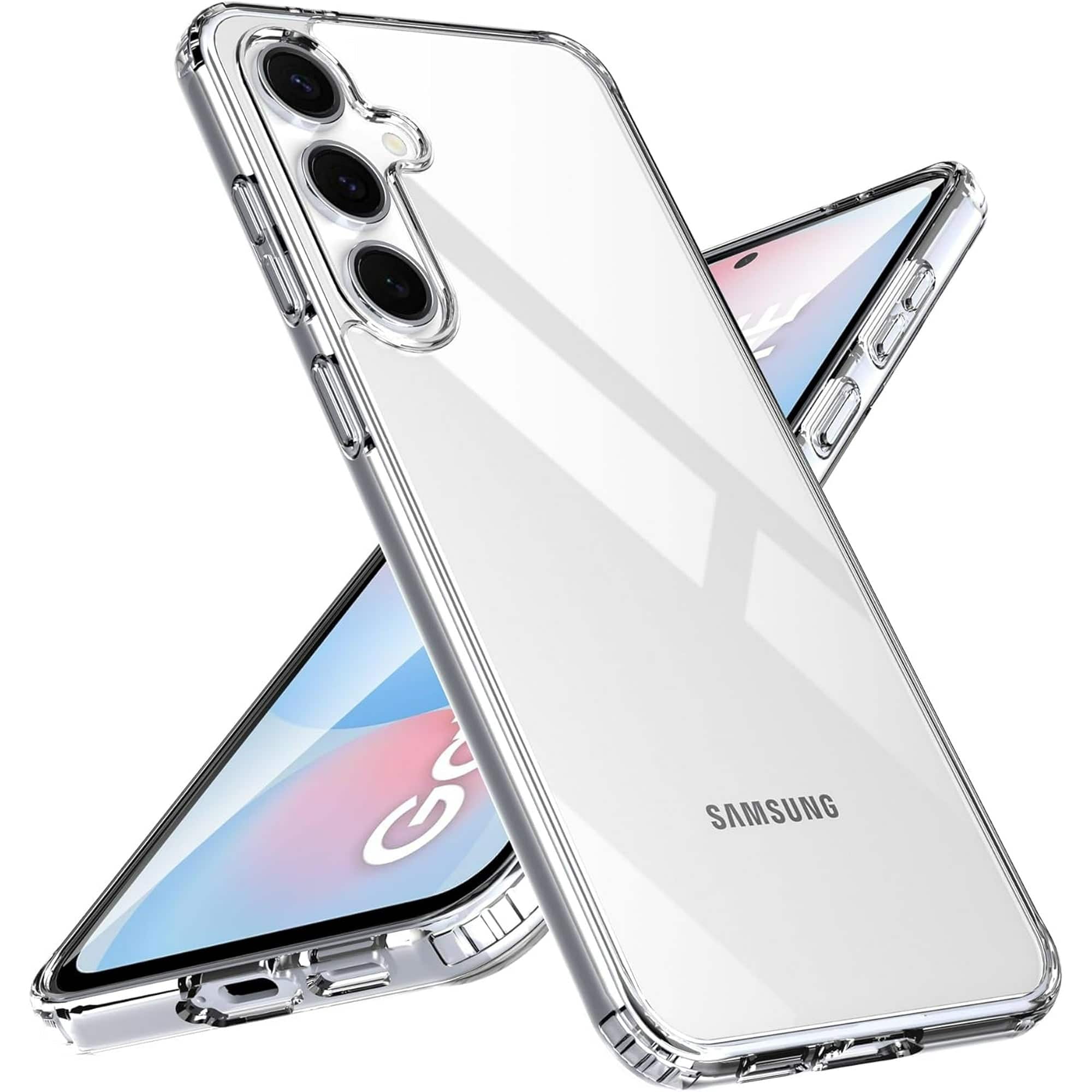 Front. Entronix - Entronix Clear Hard Back Case for Samsung Galaxy S24 FE - Ultimate Protection - Clear.