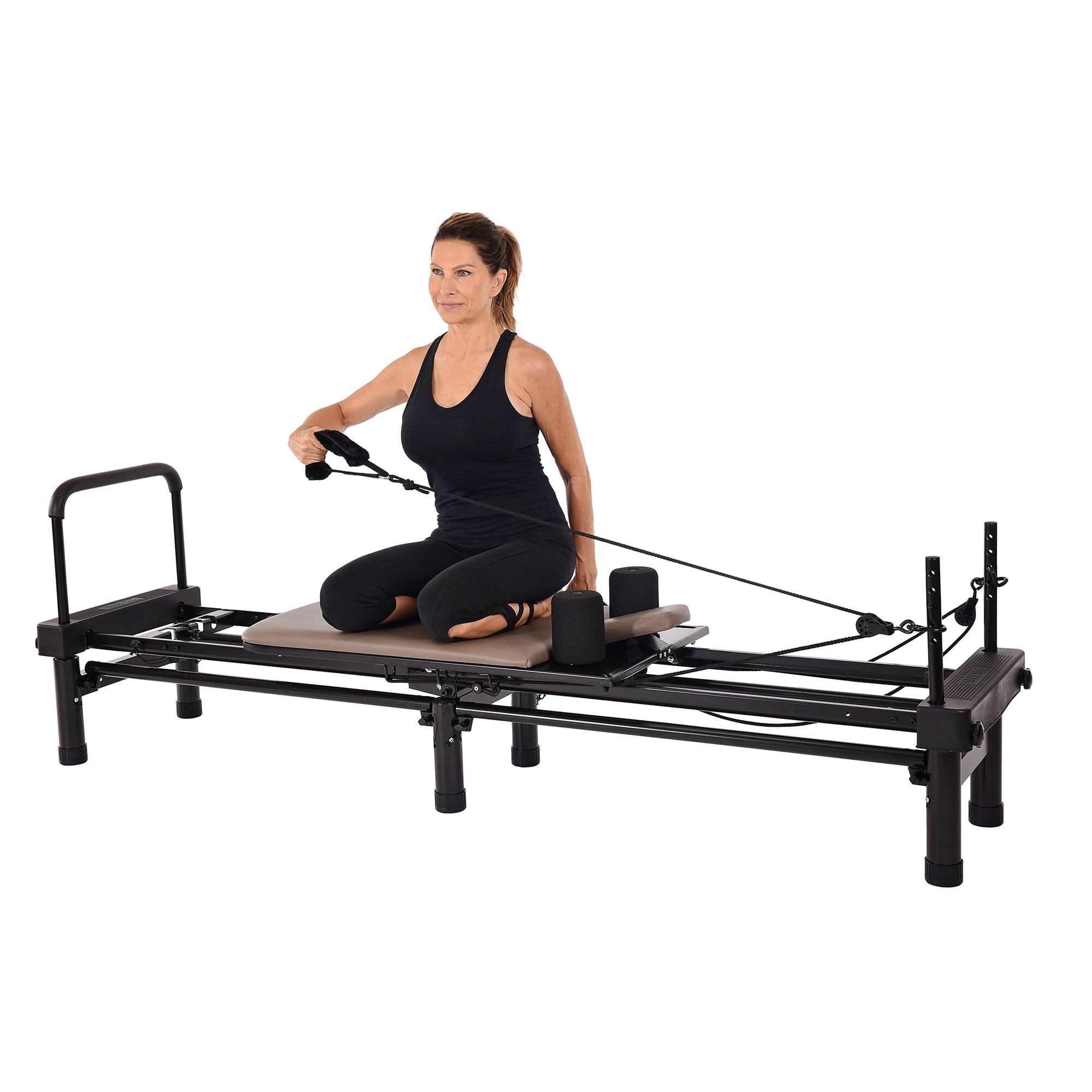 Alt View 5. Stamina Products - Stamina AeroPilates Reformer Whole Body Resistance Pilates Workout Board Machine - Gray.