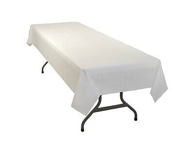 Alt View 1. TABLE MATE - Table Mate Heavy Duty 108"W x 54"D Solid Table Cover White 6/Pack - White.