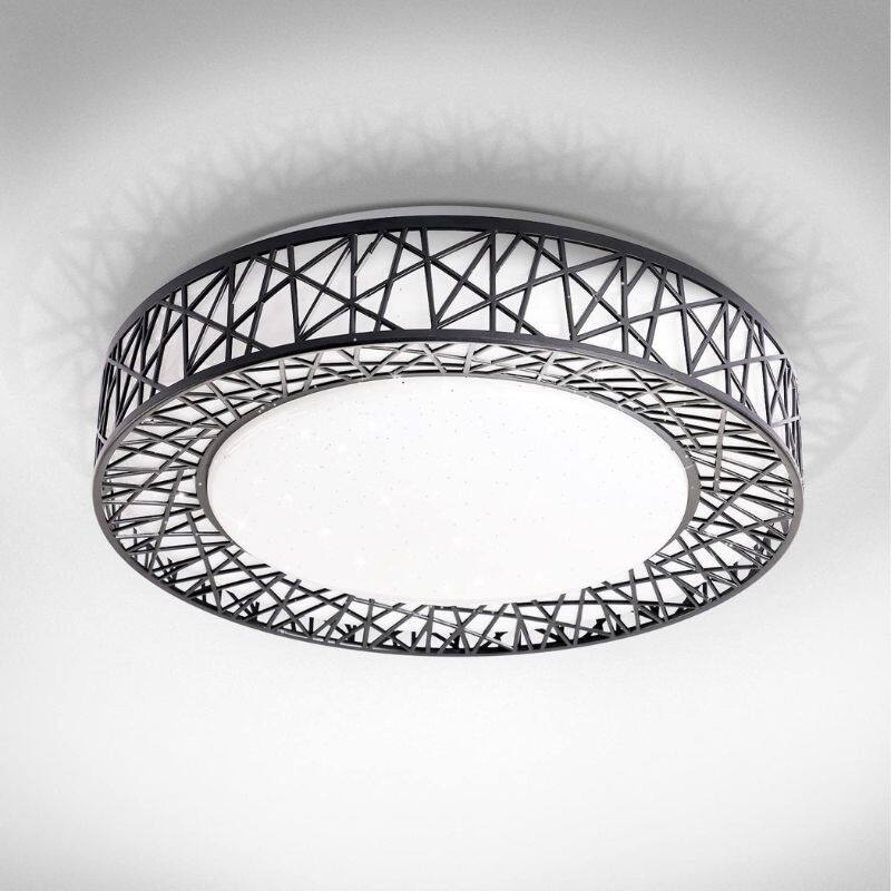 Front. Evolution Clothes - Dimmable Modern Mounting Ceiling Light - Nickel - Nickel.